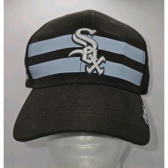 Chicago White Sox MLB Strapback Baseball Cap Hat Melonwear Coca-Cola Blue Stripe - Picture 1 of 11